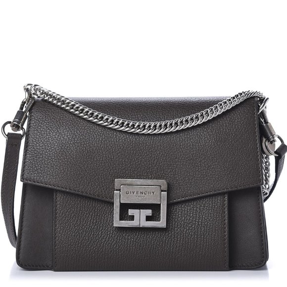 Givenchy Small GV3 Grey Goatskin Shoulder Bag - Picture 1 of 16